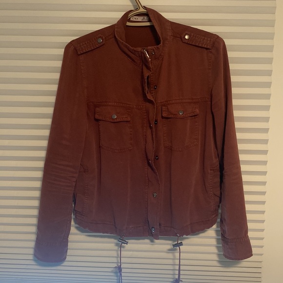 DEX CLOTHING LADIES LS CARGO DARK ROSE WASH JACKET - Picture 6 of 7